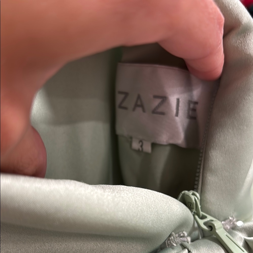 Azazie “Prima” Dusty Sage Green Flower Girl Dress, 3T - Picture 6 of 6